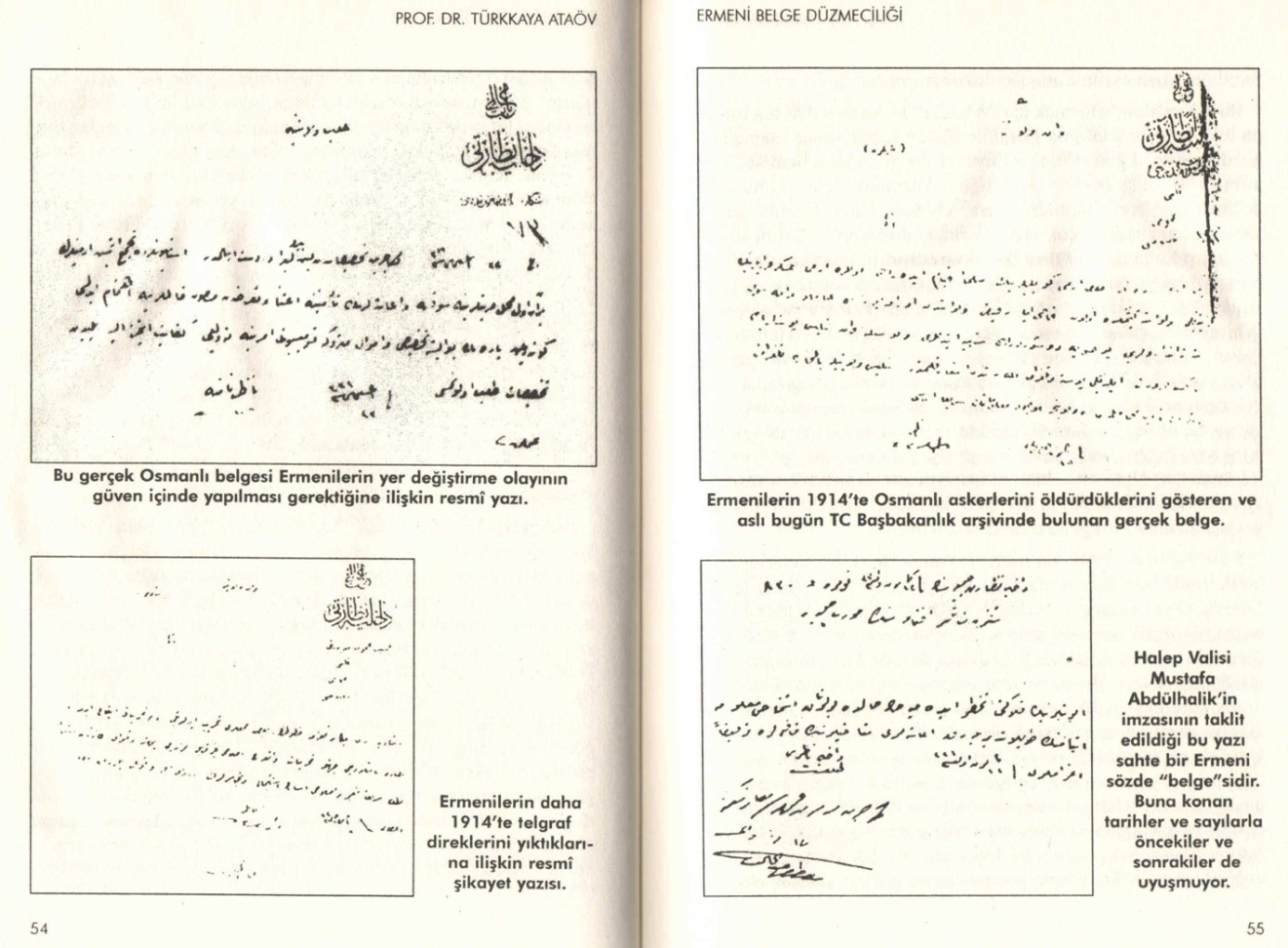 Prof. Dr. Türkkaya Ataöv, Ermeni Belge Düzmeceliği, S. 54-55.